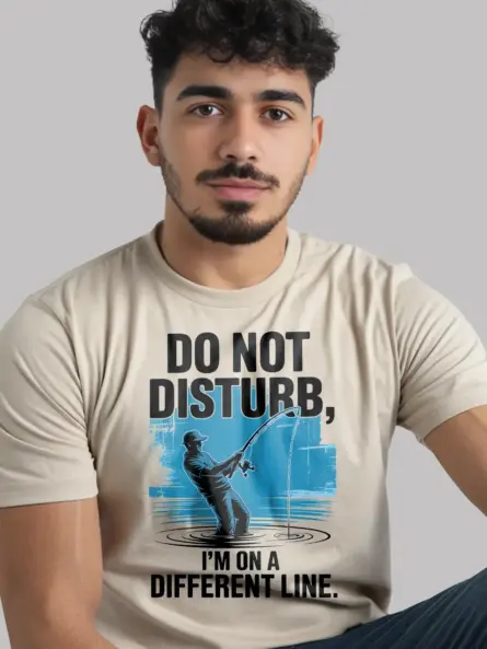 Funny Fishing Shirt – Do Not Disturb Graphic Tee for Rugged Weekend Anglers - Image 9