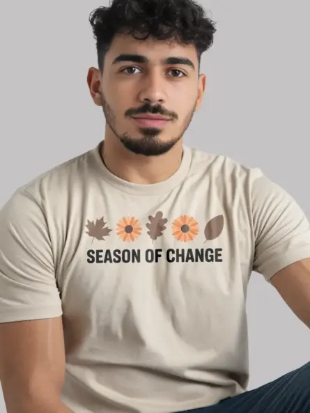 Minimalist Nature Shirt – Season of Change Fall Quote Tee - Image 9