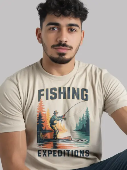 Retro FishingT Shirt – Vintage Expedition Tee for Fly Fishermen & Outdoor Fans - Image 9