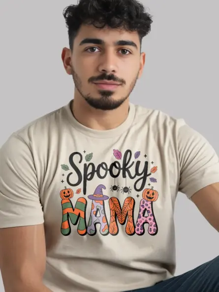 Colorful Spooky Mama Halloween Shirt for Fall-Loving Moms - Image 9