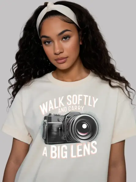 Walk Softly and Carry Power – Bold Photography T-Shirt - Image 9
