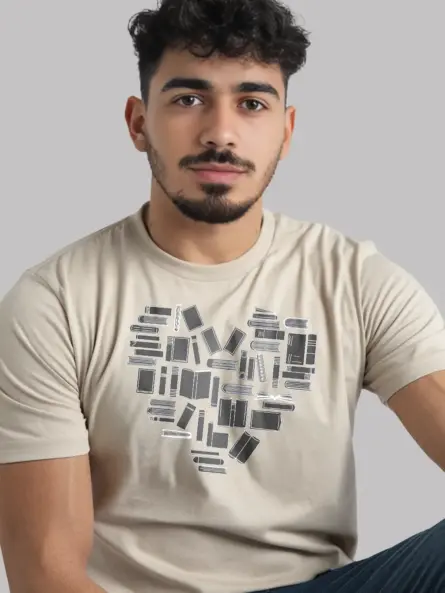 Book Heart Shirt – Stunning Minimalist Tee for Literary Lovers - Image 9