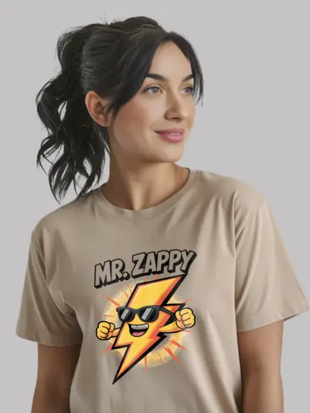 Cartoon Lightning Bolt Kids T-Shirt Mr. Zappy - Image 12