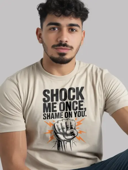 Electrician Distressed T-Shirt with Power Fist & Bold Quote - Image 8