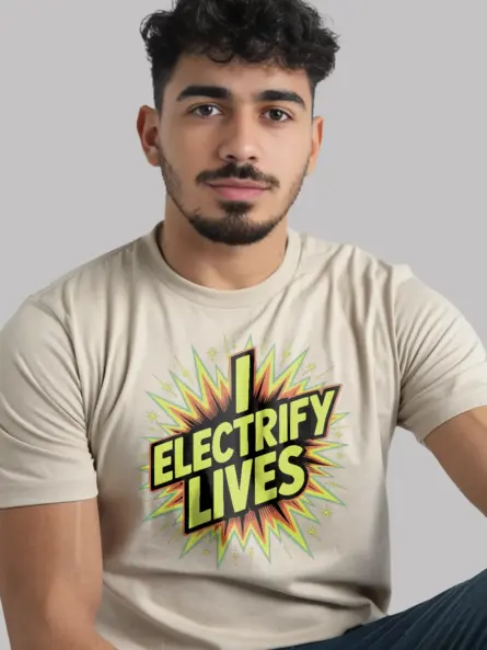 Electrician Gift Comic T-Shirt I Electrify Lives - Image 8