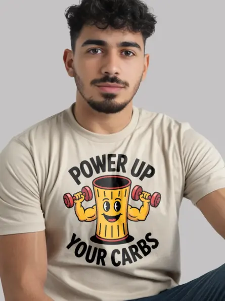 Funny Carb T Shirt – Power Up Your Carbs Tee for Gym Humor Fans - Image 9