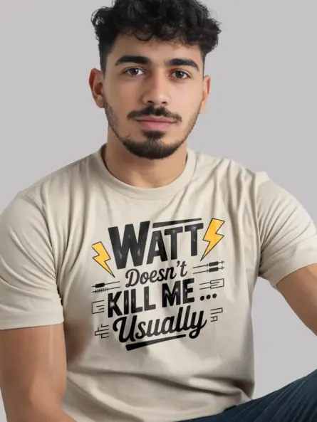 Funny Electrician T Shirt – Watt Doesn’t Kill Me Tee - Image 9