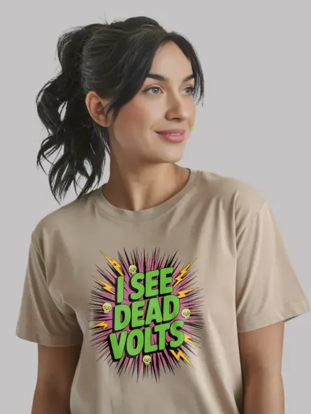 Funny Electrician T-Shirt Skull Comic Style - Image 9