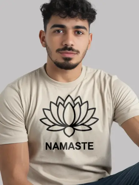 Lotus Flower Namaste Shirt – Minimalist Spiritual Yoga Tee - Image 9