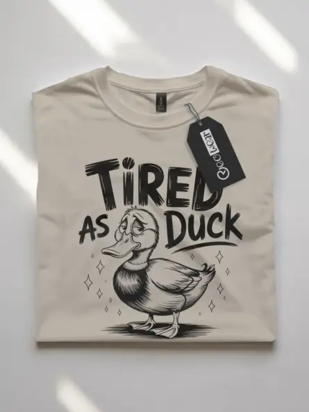 Front view natural Tired As Duck Shirt tired as duck shirt