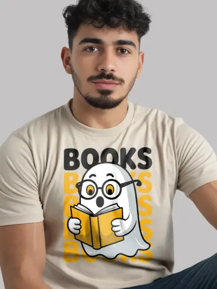 Adorable Reading Ghost Shirt – Cute Halloween Tee for Book Lovers - Image 9