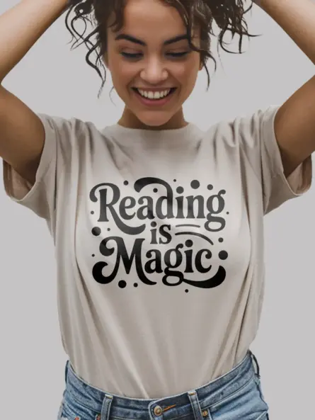 Reading Is Magic T-Shirt – Whimsical Literacy Apparel for Teachers & Book Lovers - Image 2