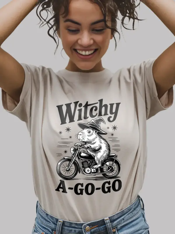 Natural – Witchy A Go Go witchy capybara t-shirt