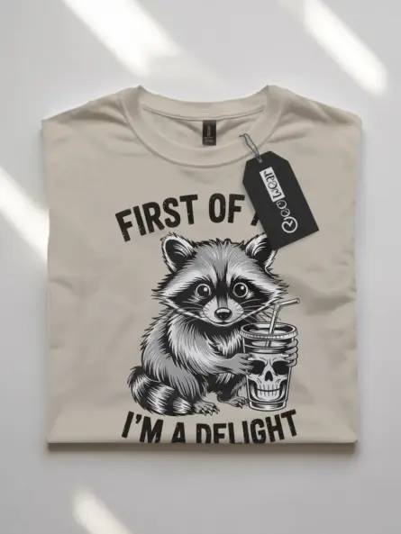 Hilarious Funny Raccoon Delight T-Shirt for Meme Fans - Image 10