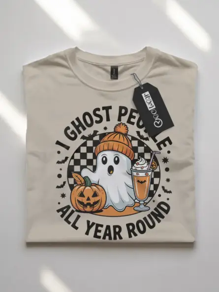 Introvert Ghost T-Shirt – Funny I Ghost People All Year Round Tee - Image 4