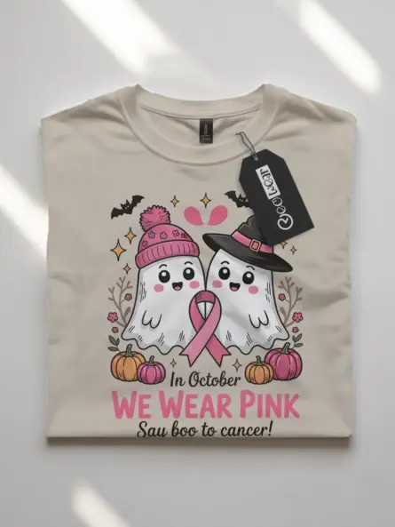 natural shirt – say boo to cancer shirt – pink ghost breast cancer shirt