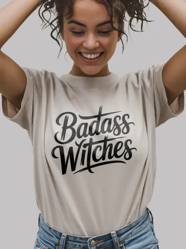natural front – badass witches shirt natural color for modern witches