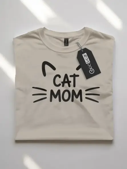 Minimalist Cat Mom T-Shirt – Cute Gift for Pet Lovers & Moms - Image 7