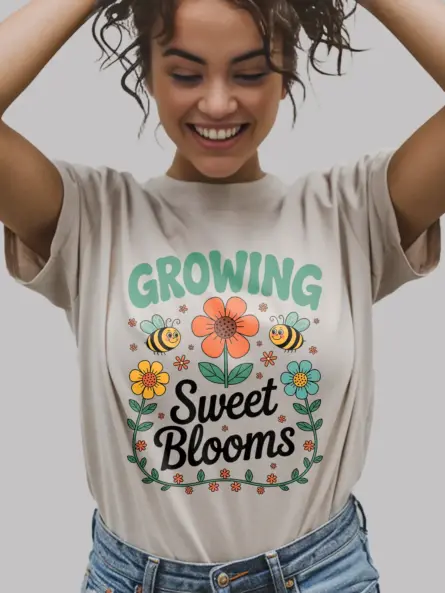 Whimsical Flower T-Shirt for Kids – Growing Sweet Blooms Design - Image 9