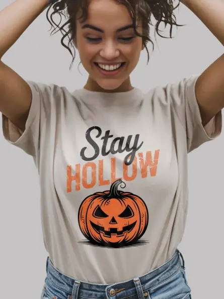 natural vintage pumpkin Halloween tee