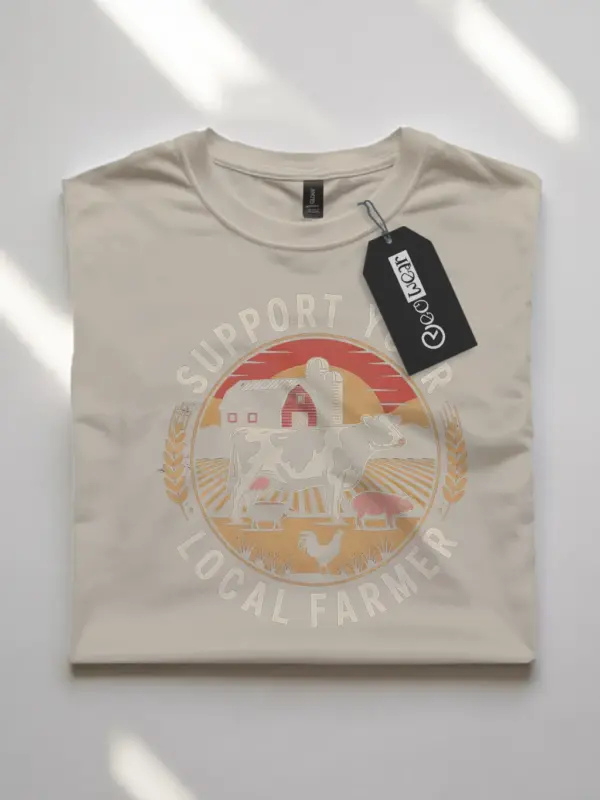 natural front view shirt Support Your Local Farmer T-Shirt Gift support your local farmer t-shirt