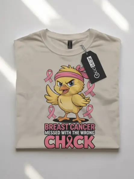 Breast Cancer Messed with the Wrong Chick Shirt – Bold Funny Survivor Tee - Image 7