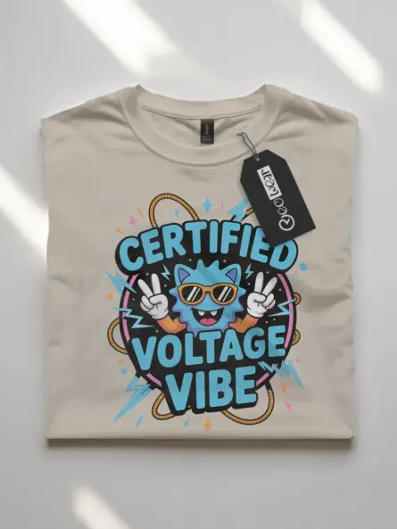 Natural Certified Voltage Vibe Shirt Lifestyle – certified voltage vibe electrician t-shirt for STEM students