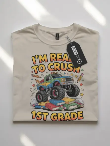 Crush 1st Grade Shirt – Bold Monster Truck Power Tee for Boys - Image 7