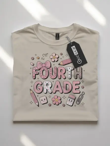 Fourth Grade Shirt – Glitter Kawaii Back to School Tee - Image 7