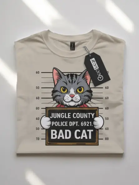Funny Cat Mugshot T-Shirt for Pet Lovers - Image 10