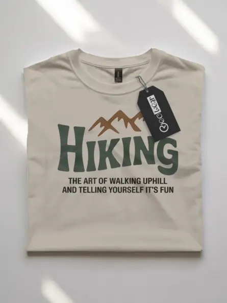 Funny Hiking T-Shirt for Outdoor Lovers – The Art of Walking Uphill - Image 7