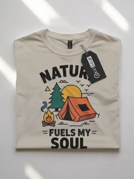 Retro Camping Nature Shirt “Nature Fuels My Soul” Design - Image 7