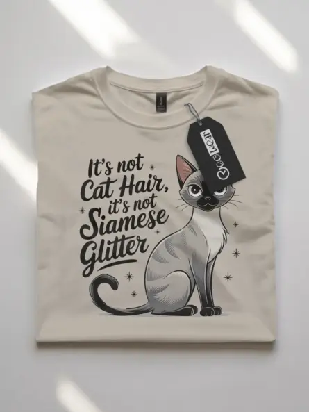 siamese cat glitter shirt