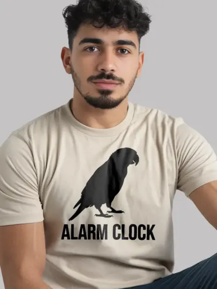 Funny Parrot Alarm Clock T-Shirt for Bird Lovers - Image 6