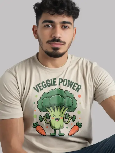 Funny Vegetable Pun T-Shirt – Veggie Power Broccoli Gym Tee for Kids & Adults - Image 9