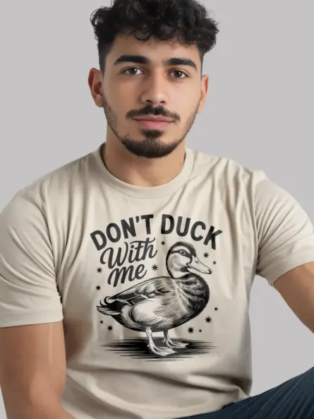 natural don’t duck with me funny duck t-shirt for adults