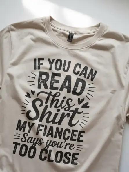 Funny Engaged Couple T-Shirt for Men - Image 8