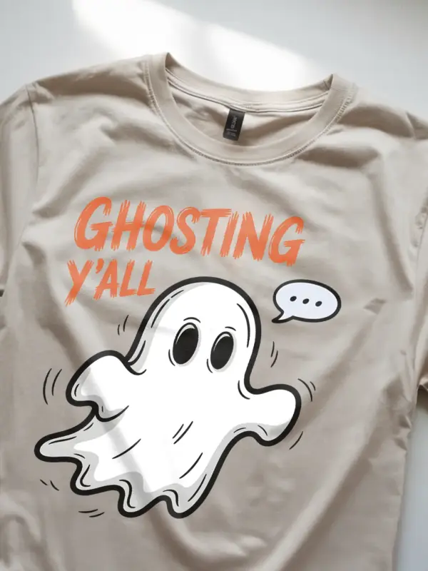 natural Ghosting Y’all funny ghost tee natural color