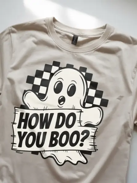 natural lifestyle – fall outfit featuring cute ghost Halloween t-shirt