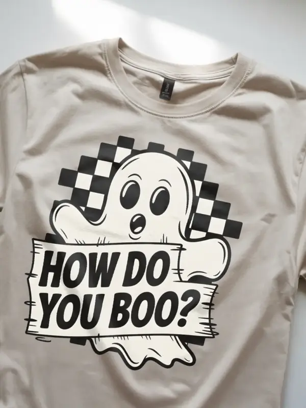 natural lifestyle – fall outfit featuring cute ghost Halloween t-shirt