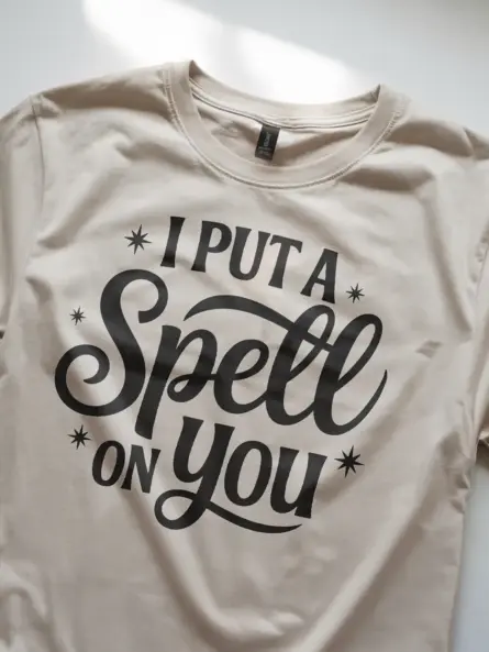 natural lifestyle shot i put a spell on you t-shirt witchcore halloween couple