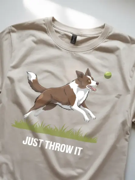 Border Collie Fetch T-Shirt – Funny “Just Throw It” Dog Lover Tee - Image 8