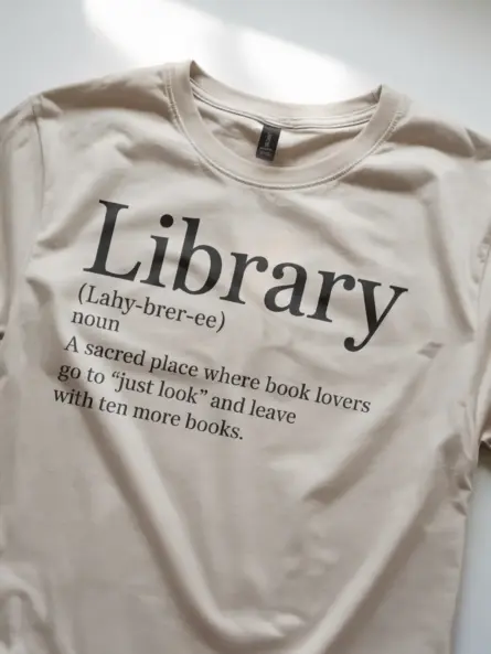 Witty Library Definition T-Shirt for Readers - Image 6