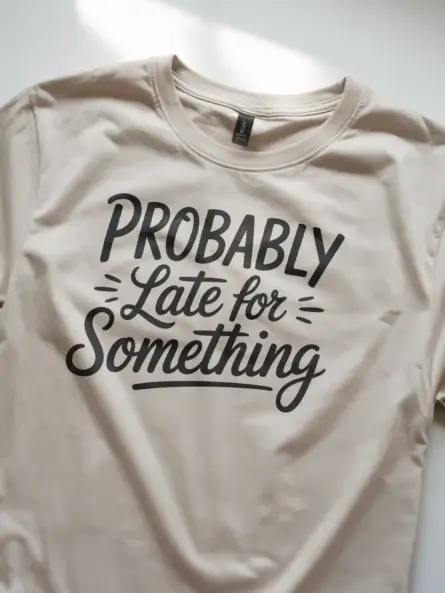 natural lifestyle funny procrastinator tee probably late for something t-shirt