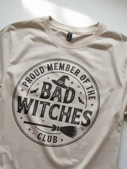 Funny Bad Witches Club T-Shirt – Vintage Witchy Halloween Tee - Image 11