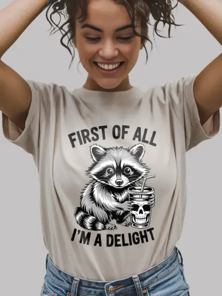 Hilarious Funny Raccoon Delight T-Shirt for Meme Fans - Image 12