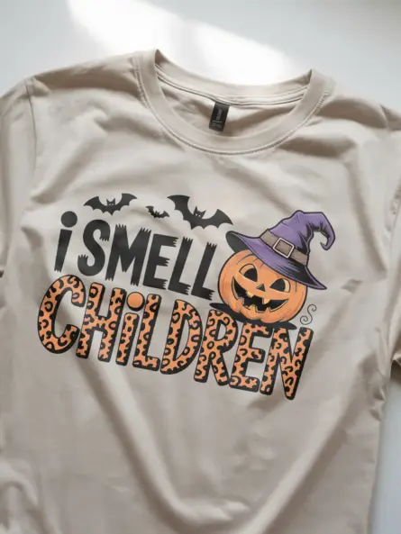 I Smell Children Shirt – Funny Halloween Tee with Pumpkin & Bats - Image 8