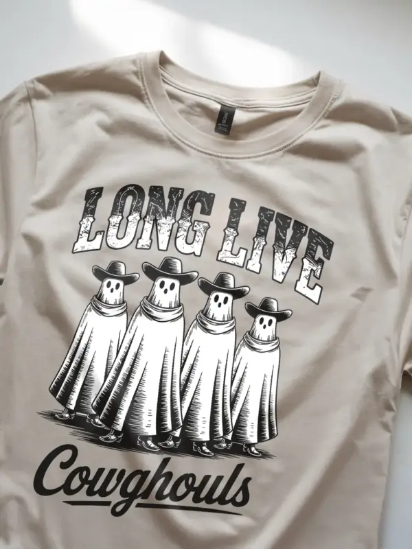 natural bold graphic ghost cowboy western ghost cowboy t-shirt