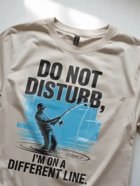 Funny Fishing Shirt – Do Not Disturb Graphic Tee for Rugged Weekend Anglers - Image 8