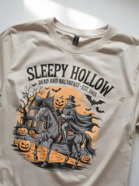 Sleepy Hollow Dead and Breakfast Shirt – Spooky Vintage Tee - Image 8